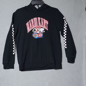 MARIO KART Kids Black Long‎ Sleeve Hoodie - Size 18